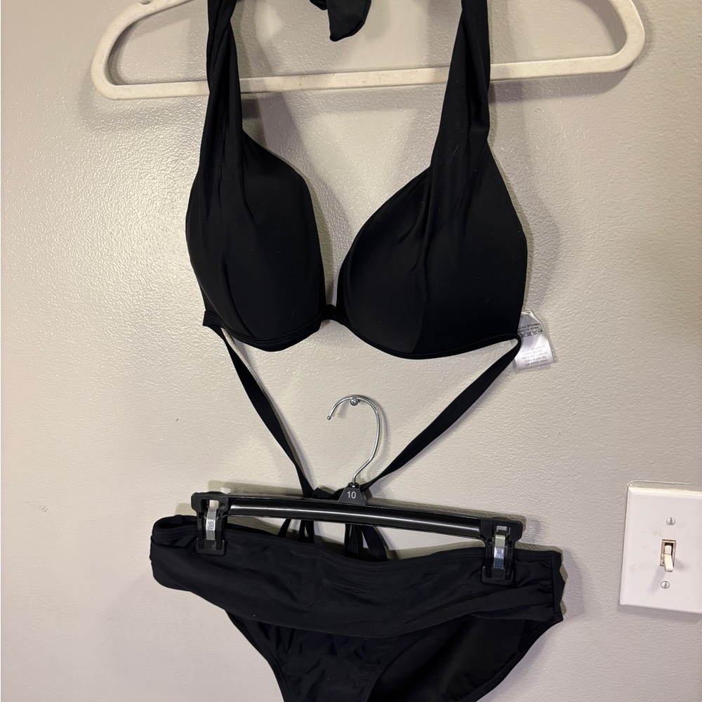 Chic Black Women's Bikini Set Sz L